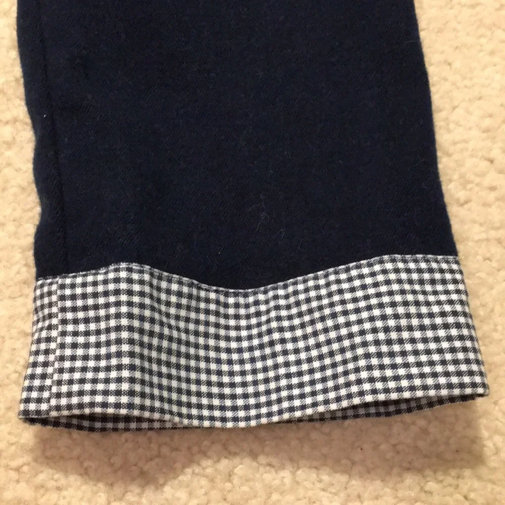 NWT navy and gingham pants and shirt outfit